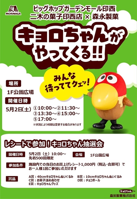 GW☆キョロちゃんがやってくる！｜イベント＆ニュース｜BIG HOP